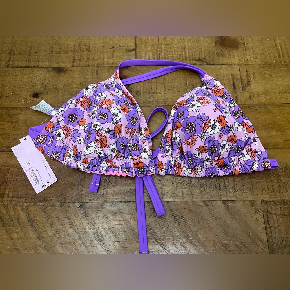 Wild Fable Reversible Bikini Top Size 1X (16-18)
